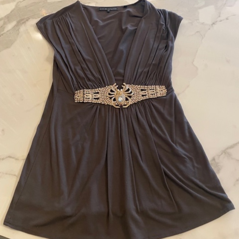 Spider rhinestone top